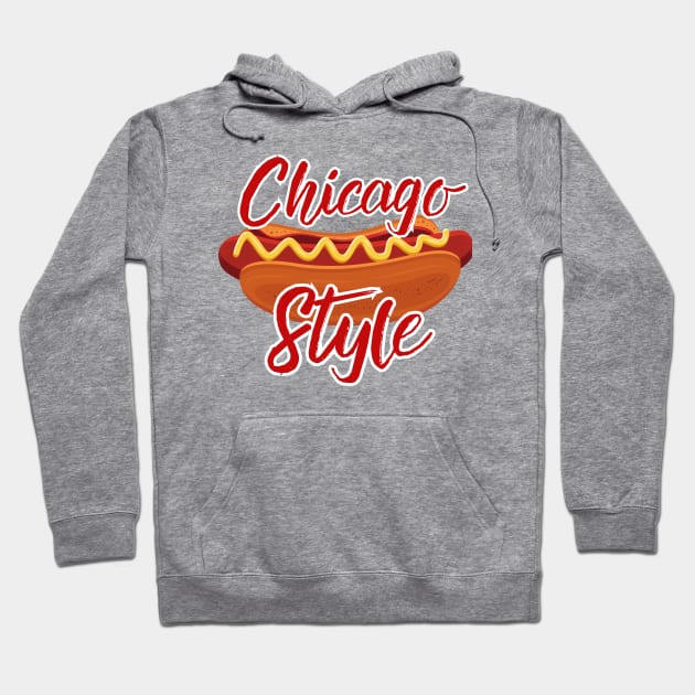 Chicago Style Hot Dog Hoodie by Illustradise